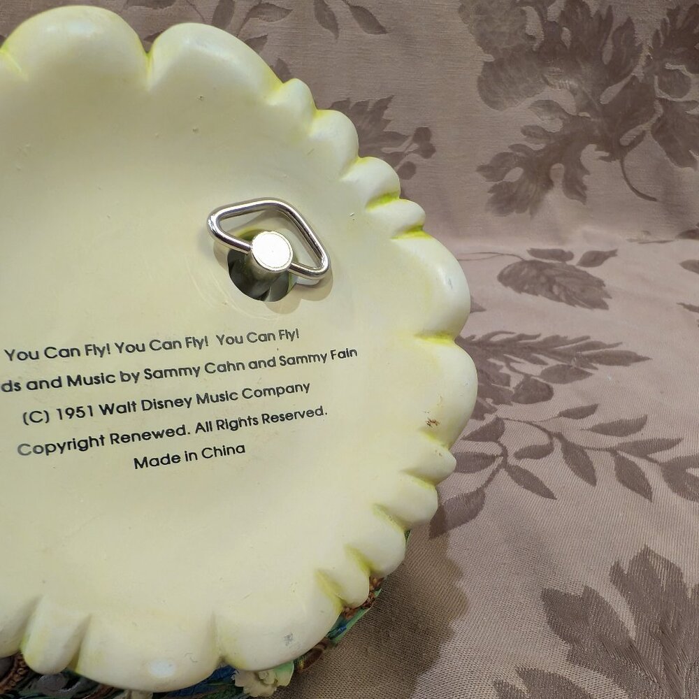 Disney 1951 Tinker Bell Neverland "You Can Fly" Music Box, Gently Used! - Picture 9 of 10
